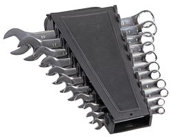 DURATOOL D02322 Spanner Set, Combination, Chrome Vanadium Steel, Equal Ended, 11 Pieces