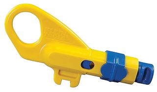 KLEIN TOOLS VDV110-295 Cable Stripper, RG59/RG6Q Coaxial & CAT3/CAT5/5e/CAT6/6A Ethernet Cables, Radial, 6.4mm to 7.9mm