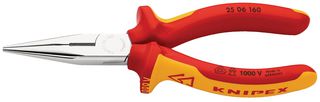 KNIPEX 25 06 160 钳子,160 mm长,弯嘴侧切,2.5 mm长,容量