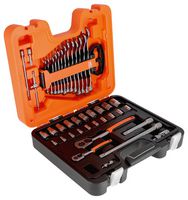 BAHCO S410 扳手和套筒套件，1/4" 和 1/2" 方头扳手，公制六角轮廓和梳状扳手套件，41 件