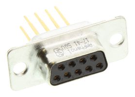 AMPHENOL COMMUNICATIONS SOLUTIONS L77DE09SF179A 连接器, D-SUB, 母, 9路, 通孔安装