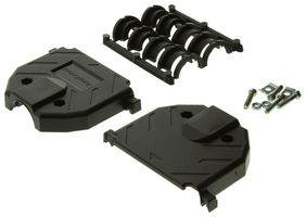 AMPHENOL COMMUNICATIONS SOLUTIONS 17E17281 D SUB BACK SHELL, 180DEG, SIZE DD