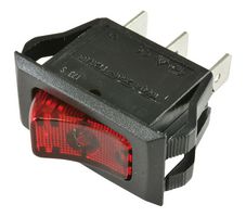 ZF CRE22F2BBRLE 开关, 船型, SPST, 20A, 250V, 红色