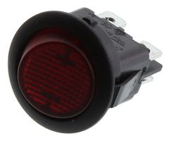 ZF RRA32H3BBRLN 开关, 船型, DPST, 10A, 250V, 红色