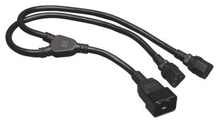 EATON TRIPP LITE P032-002-2C13 电源线, IEC C20/IEC C13, 2英尺, 15A