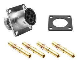 AMPHENOL SINE/TUCHEL RT00104SKNH03-K 圆形连接器, 母, 4路, 法兰安装