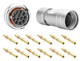 AMPHENOL SINE/TUCHEL RT061412SNH03SS-K 圆形连接器, 公, 12路, 电缆