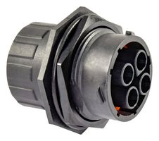 AMPHENOL SINE/TUCHEL RTS718N4SHEC03 CIRCULAR CONNECTOR, RCPT, 4POS, CRIMP