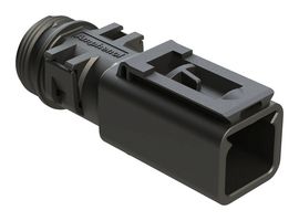 AMPHENOL SINE/TUCHEL ATBS-229-0205 BACKSHELL, RCPT CONN, 2POS, 180DEG, BLK
