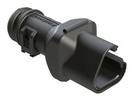AMPHENOL SINE/TUCHEL ATBS-231-0305 BACKSHELL, PLUG CONN, 3POS, 180DEG, BLK