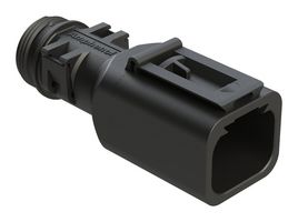 AMPHENOL SINE/TUCHEL ATBS-237-0405 BACKSHELL, RCPT CONN, 4POS, 180DEG, BLK