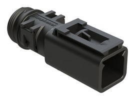 AMPHENOL SINE/TUCHEL ATBS-257-0205 BACKSHELL, RCPT CONN, 2POS, 180DEG, BLK
