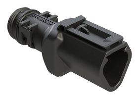 AMPHENOL SINE/TUCHEL ATBS-261-0305 BACKSHELL, RCPT CONN, 3POS, 180DEG, BLK