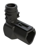 AMPHENOL SINE/TUCHEL ATBS-262-0305 BACKSHELL, RCPT CONN, 3POS, 90DEG, BLACK