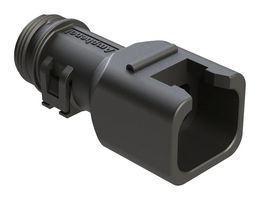 AMPHENOL SINE/TUCHEL ATBS-263-0405 BACKSHELL, PLUG CONN, 4POS, 180DEG, BLK
