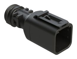 AMPHENOL SINE/TUCHEL ATBS-269-0605 BACKSHELL, RCPT CONN, 6POS, 180DEG, BLK