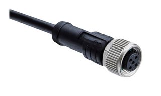 AMPHENOL LTW M12A-04BFFM-SL8D01. SENSOR CABLE, 4P M12 RCPT-FREE END, 3.3