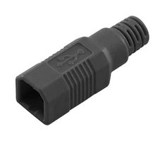L-COM USBHD2.0-Z-B. 连接器后壳, USB 外罩, 180度, LSZH, 黑色
