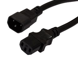 L-COM PPA00002-03F HEAVY DUTY CPU/PDU POWER CORD C14 TO C13