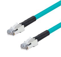 L-COM TRD824HFO-TEL-250 PATCH CORD, RJ45 PLUG-PLUG, TEAL, 250FT