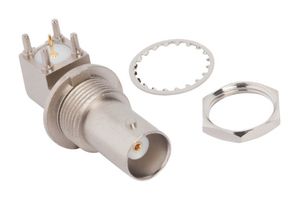AMPHENOL RF 031-6121 RF CONN, BNC BLKHD R/A JACK, 50 OHM