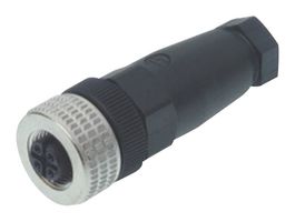 HIRSCHMANN ELKA 4012 PG 7 BLACK*. 传感器连接器, M12, 母, 4路, 电缆