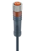 LUMBERG AUTOMATION RKMV 4-225/10 M SENSOR CORD, 4P, M8 PLUG-FREE END, 10M