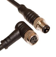 MUELLER ELECTRIC C83AD01M000.3 CABLE ASSY, 3P M8 PLUG-R/A RCPT, 11.8"