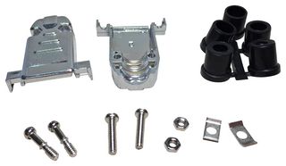 MULTICOMP MC001559 连接器后盖, D-SUB, 9PIN, 金属化塑料