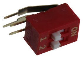 E-SWITCH KAS2102E. 开关, DIP, SPST, 2CKT, 0.025A, 24V, 通孔安装