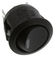 E-SWITCH RR3112LBLKBLKREDEF3. 船型开关, SPST, 16A, 125VAC, 面板