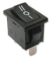 E-SWITCH R1966DBLKBLKCF. 开关, 船型, SPDT, 15A, 125VAC, 黑色