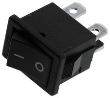 E-SWITCH R1973BBLKBLKFF0. 船型开关, DPST, 9A, 125VAC, 黑色