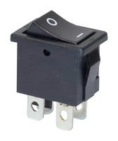E-SWITCH R1973BBLKBLKGF0. 船型开关, DPST, 9A, 125VAC, 黑色