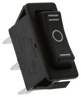 E-SWITCH R4DBLKBLKBF0. 船型开关, SPDT, 15A, 125VAC, 黑色