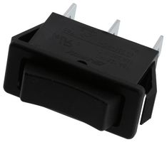 E-SWITCH R4GBLKBLKEF0. ROCKER SWITCH, SPDT, 15A, 125VAC, BLACK