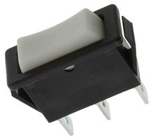 E-SWITCH R4GBLKWHTEF0. ROCKER SWITCH, SPDT, 15A, 125VAC, WHITE