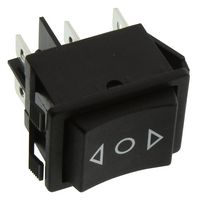 E-SWITCH R5GBLKBLKHF0. 船型开关, DPDT, 15A, 125VAC, 黑色