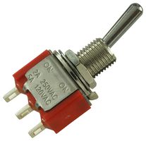 E-SWITCH 100SP1T1B1M1QEH. 拨动开关, SPDT, 5A, 120VAC, 28VDC