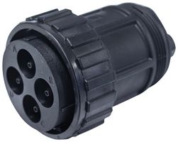 AMPHENOL INDUSTRIAL APC06-24-4P CIR CONN, PLUG, 4POS, SIZE 24, CRIMP