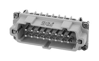 AMPHENOL SINE/TUCHEL C146-10A016-102-1 RECTANGULAR INSERT, PLUG, 16WAY, SCREW