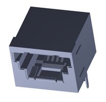 AMP - TE CONNECTIVITY 4-1761206-1 模制插座, 直角, 4P4C, 1端口, 屏蔽