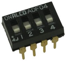 ALCOSWITCH - TE CONNECTIVITY ADF0404 开关, DIP, SPST