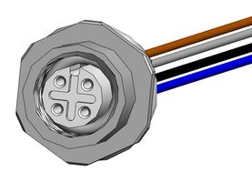 NORCOMP FPM12A04I12BF01 SENSOR CORD, 4P M12 RCPT-FREE END, 12"
