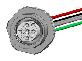 NORCOMP FPM12A05I12AF02. 电缆组件, M12 5 路 母 黄铜/镍 前部 PG9