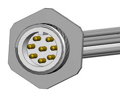 NORCOMP MPM12A08I12BF03 SENSOR CORD, 8P M12 PLUG-FREE END, 12"
