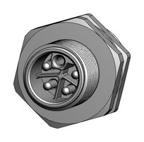 NORCOMP 859-LP5-103R001. 传感器连接器, 公, 5路, M12, 面板