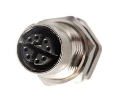 NORCOMP 859-X08-203R0R4. 传感器连接器, 母, 8路, M12, 面板
