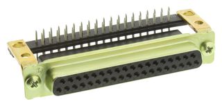 AMP - TE CONNECTIVITY 5205860-1 D-SUB CONNECTOR, R/A, RCPT, 37POS, TH