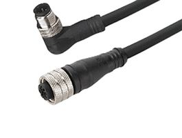 MOLEX 120066-0262 传感器线缆, M12 连接器, 公-2X 母, 23.6英寸